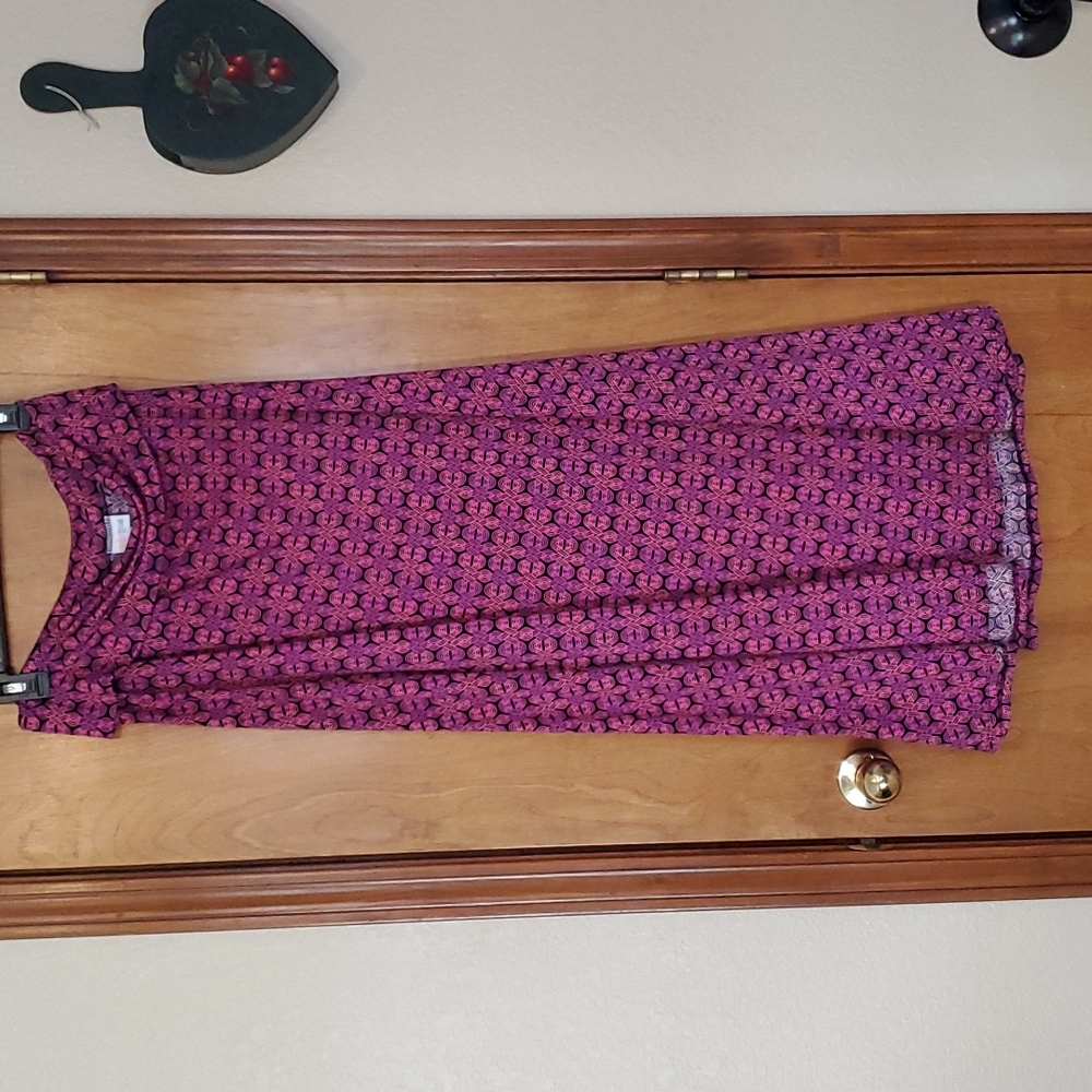 LuLaRoe pink and purple maxi skirt, size m